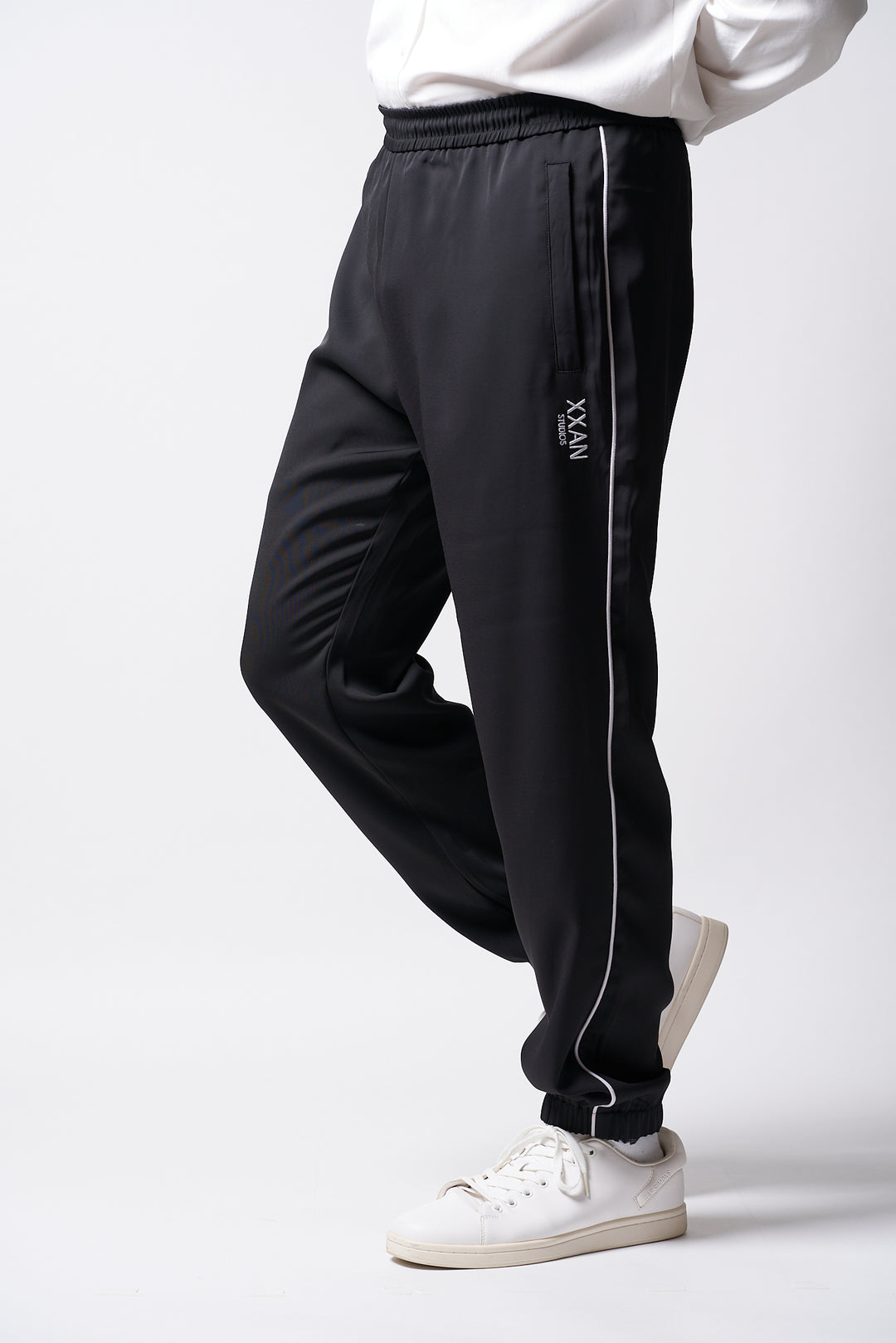 Light & Shadow Collection Essential Black Track Pants