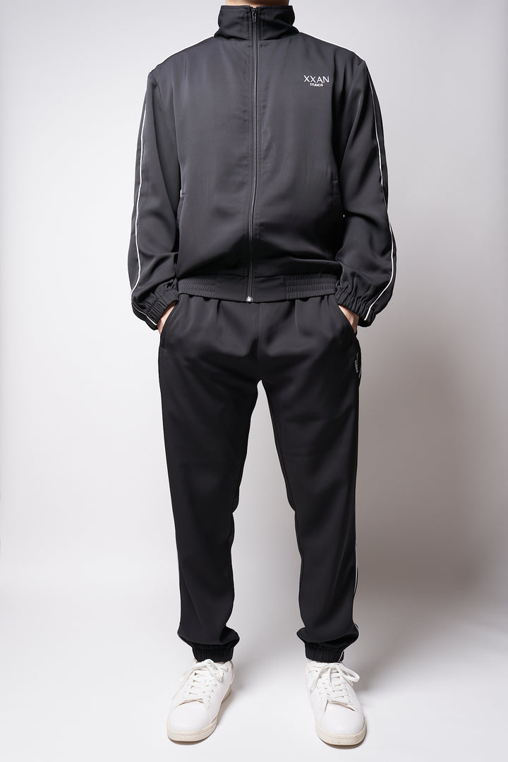 Light & Shadow Collection Essential Black Track Jacket