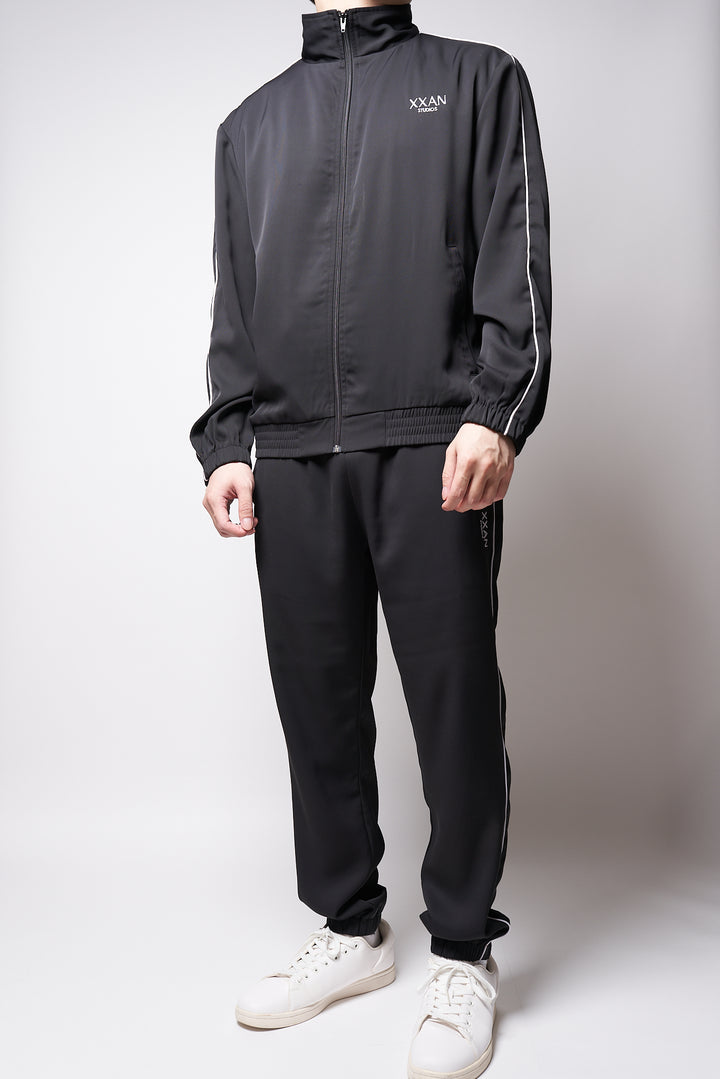 Light & Shadow Collection Essential Black Track Jacket