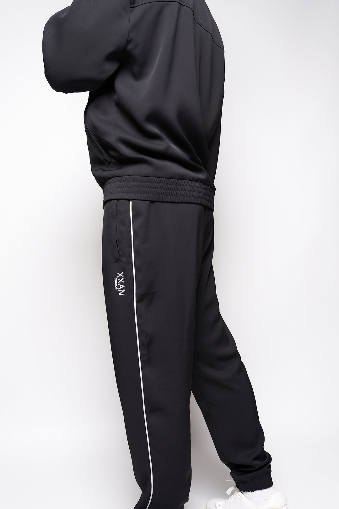 Light & Shadow Collection Essential Black Track Pants